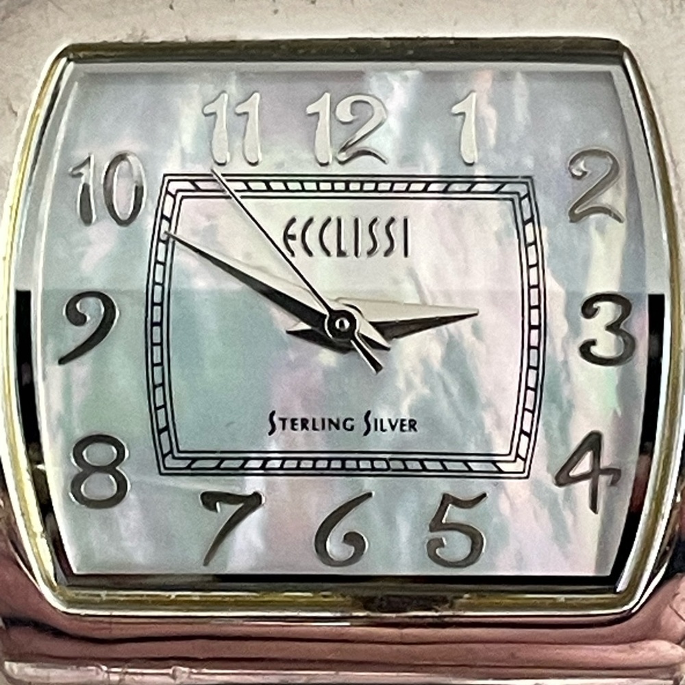 Ecclissi Watch with Black Leather Strap